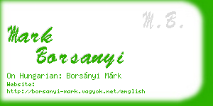 mark borsanyi business card